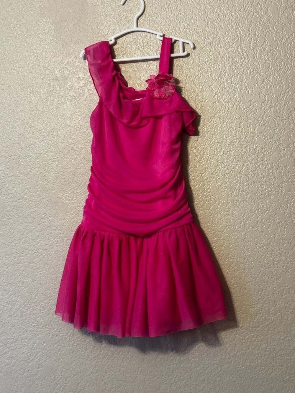 Amy's Closet Girls Fuchsia Pink Sleeveless Ruffle Dress Size 6X